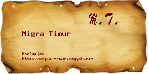 Migra Timur névjegykártya